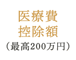 医療費控除額（最高200万円）